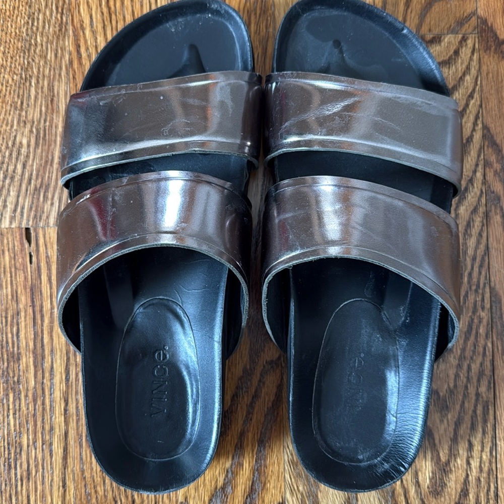 Rubber metallic gun metal grey slides